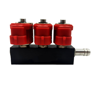 Czerwony 2 omy / 3 omy 3 cylindry LN-VTK03 do wspólnej szyny wtryskiwaczy CNG / LPG